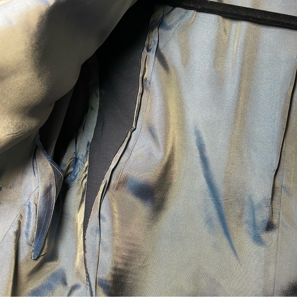 Vintage Oscar de La Renta men's Navy 100% wool 3 button career office blazer 44S - Picture 10 of 11